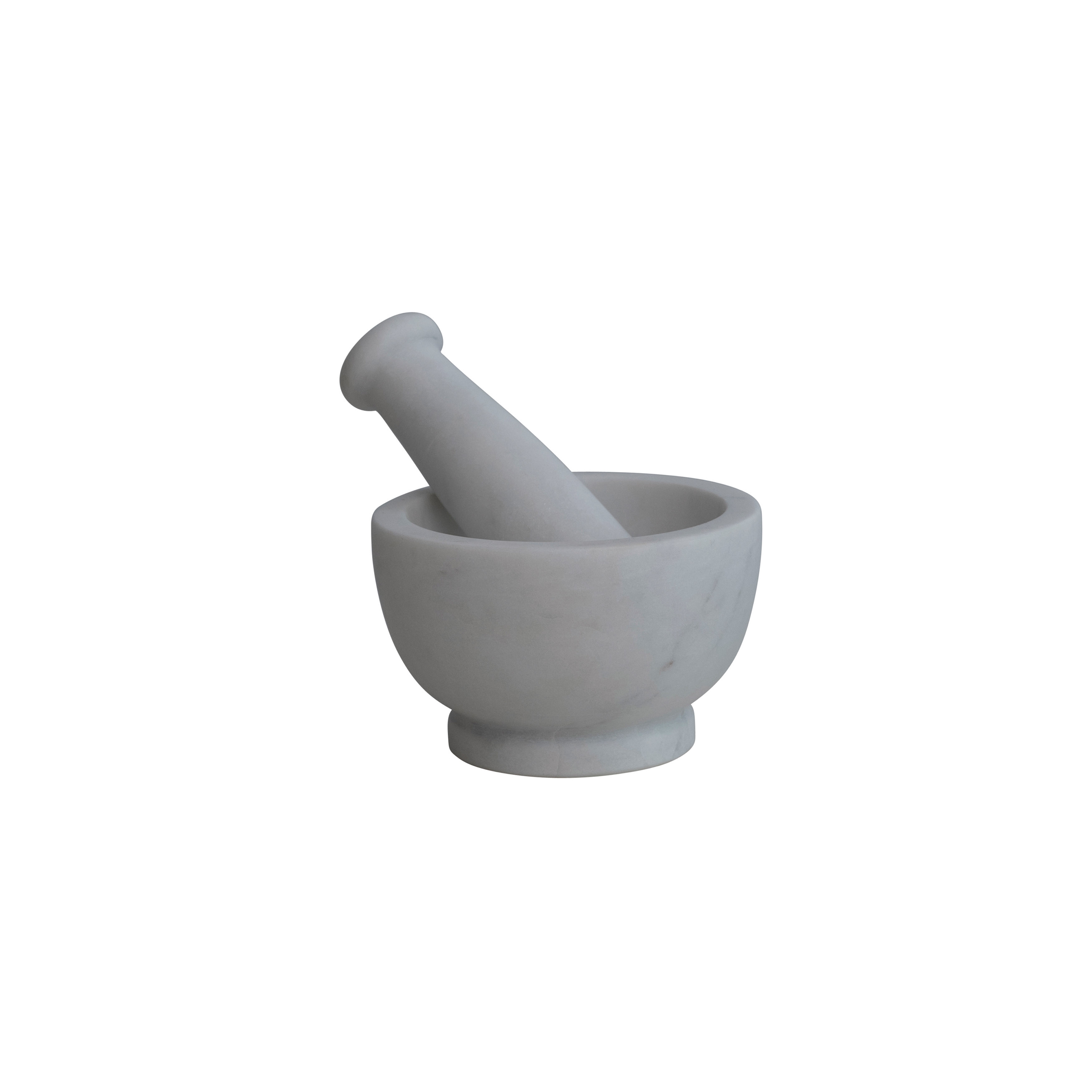 Marble Mortar and Pestle, White - Image 0