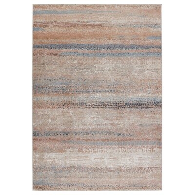 Devlin Abstract Blush/ Blue Area Rug - Image 0