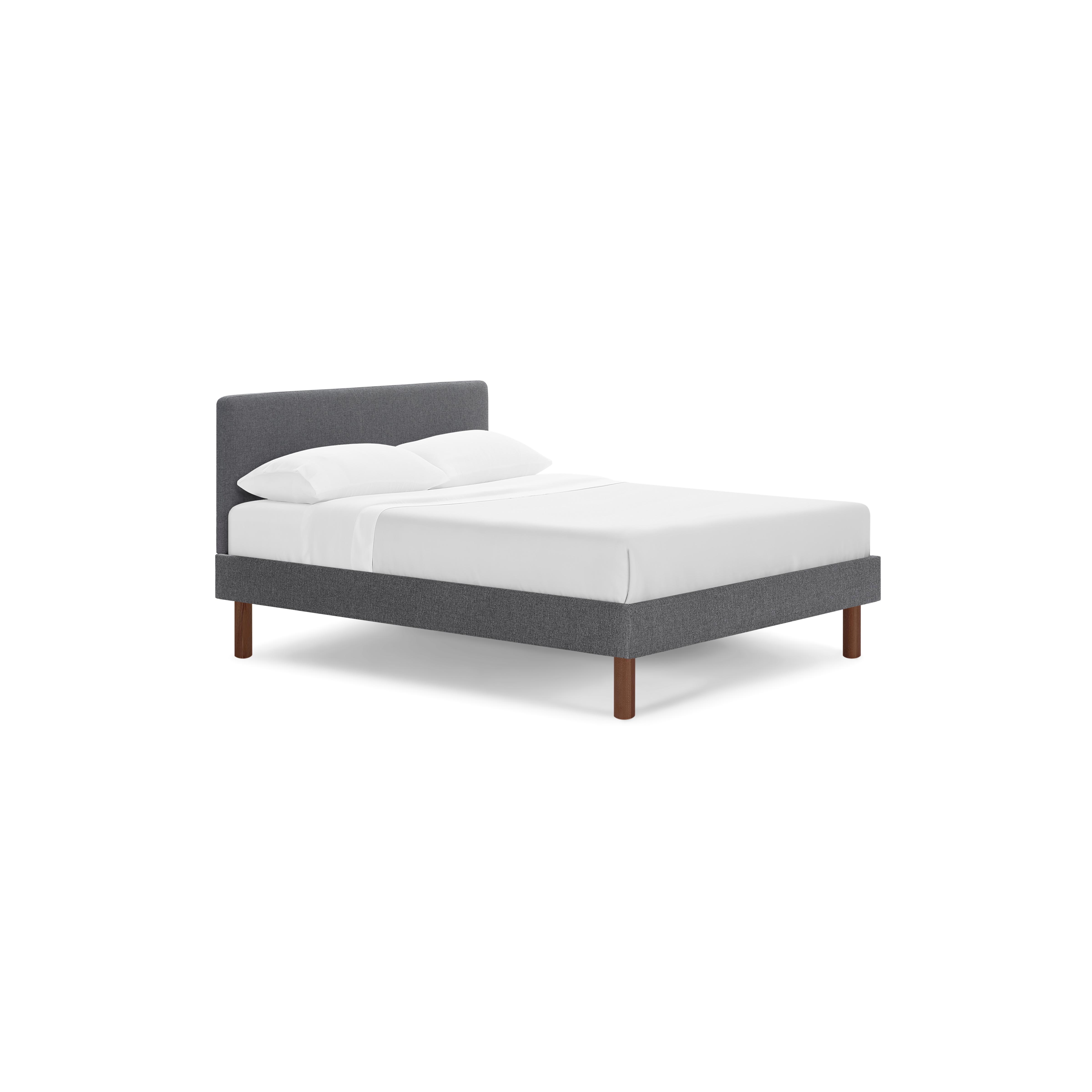 Chorus Upholstered Bed - King / Stone Grey/Walnut / Tapered - Image 8