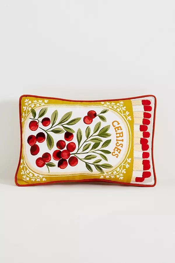 Les Fruits Cotton Embroidered Pillow - Image 0