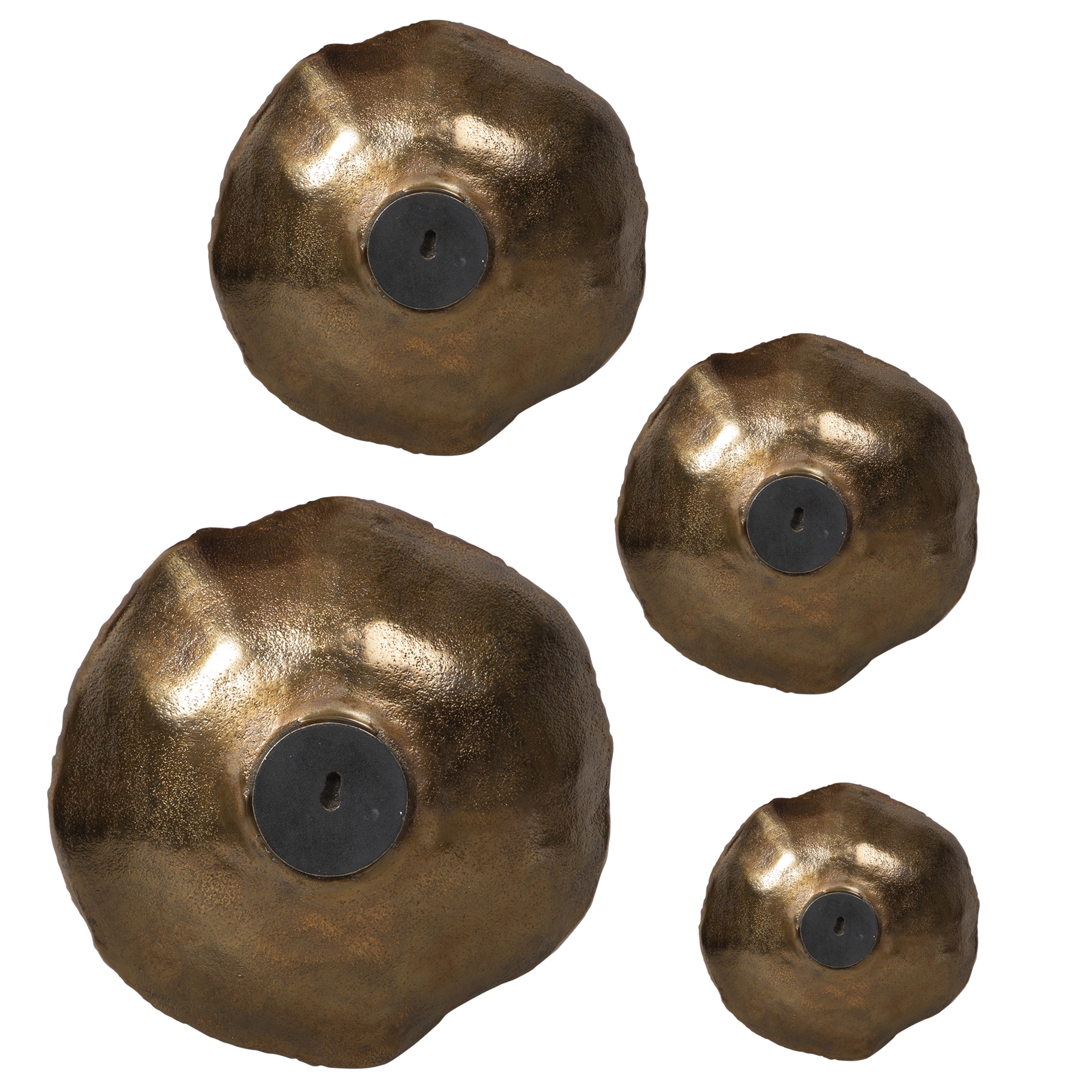 Lucky Coins Brass Wall Bowls, S/4 - Image 3