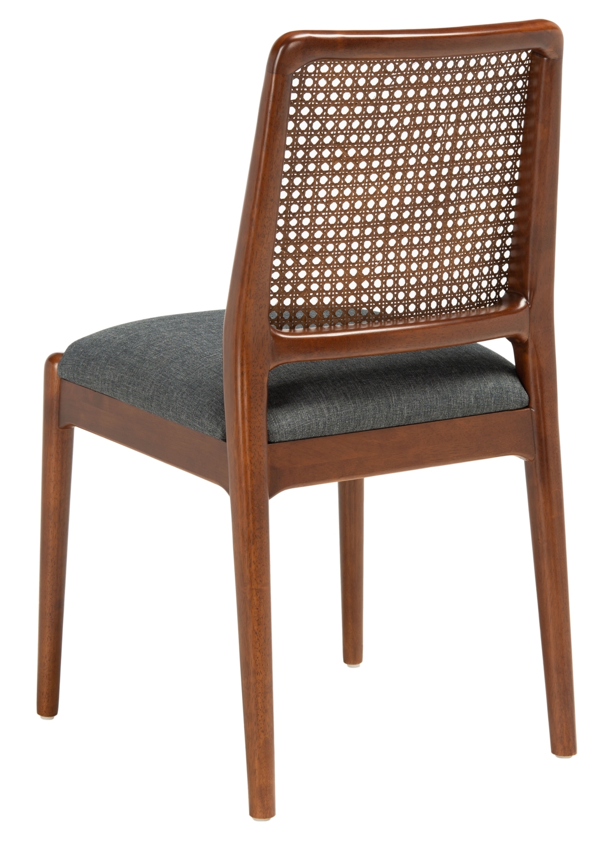 Reinhardt Rattan Dining Chair - Grey / Walnut - Safavieh SET OF 2 - Image 4