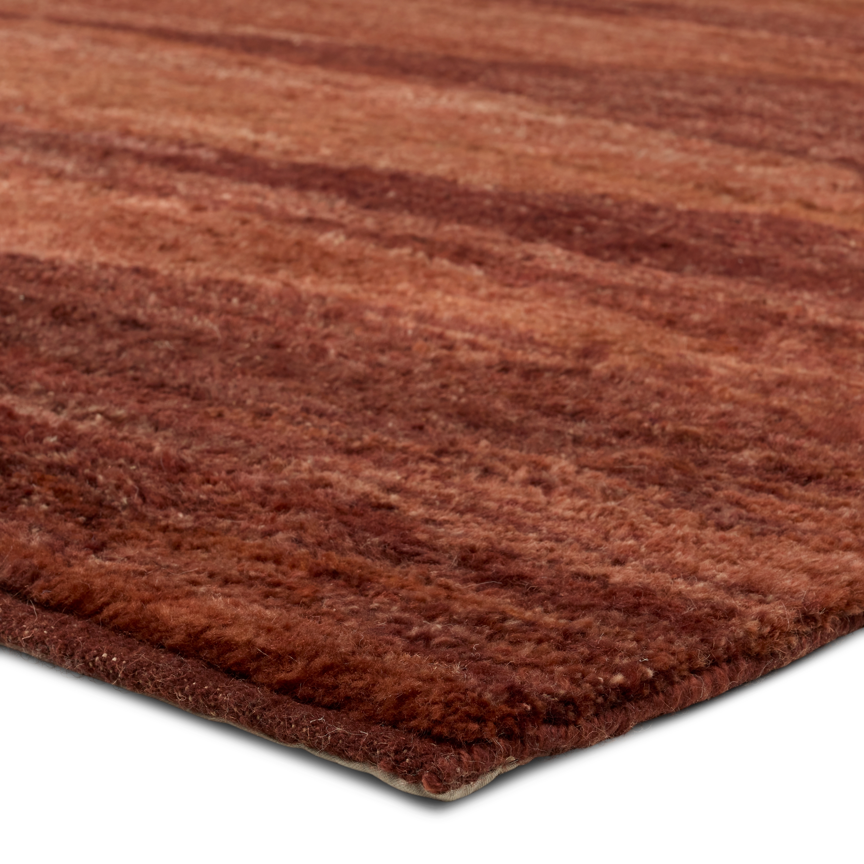 Liya TRH01 Handknotted Solid Red and Orange Area Rug (10'x14') - Image 1