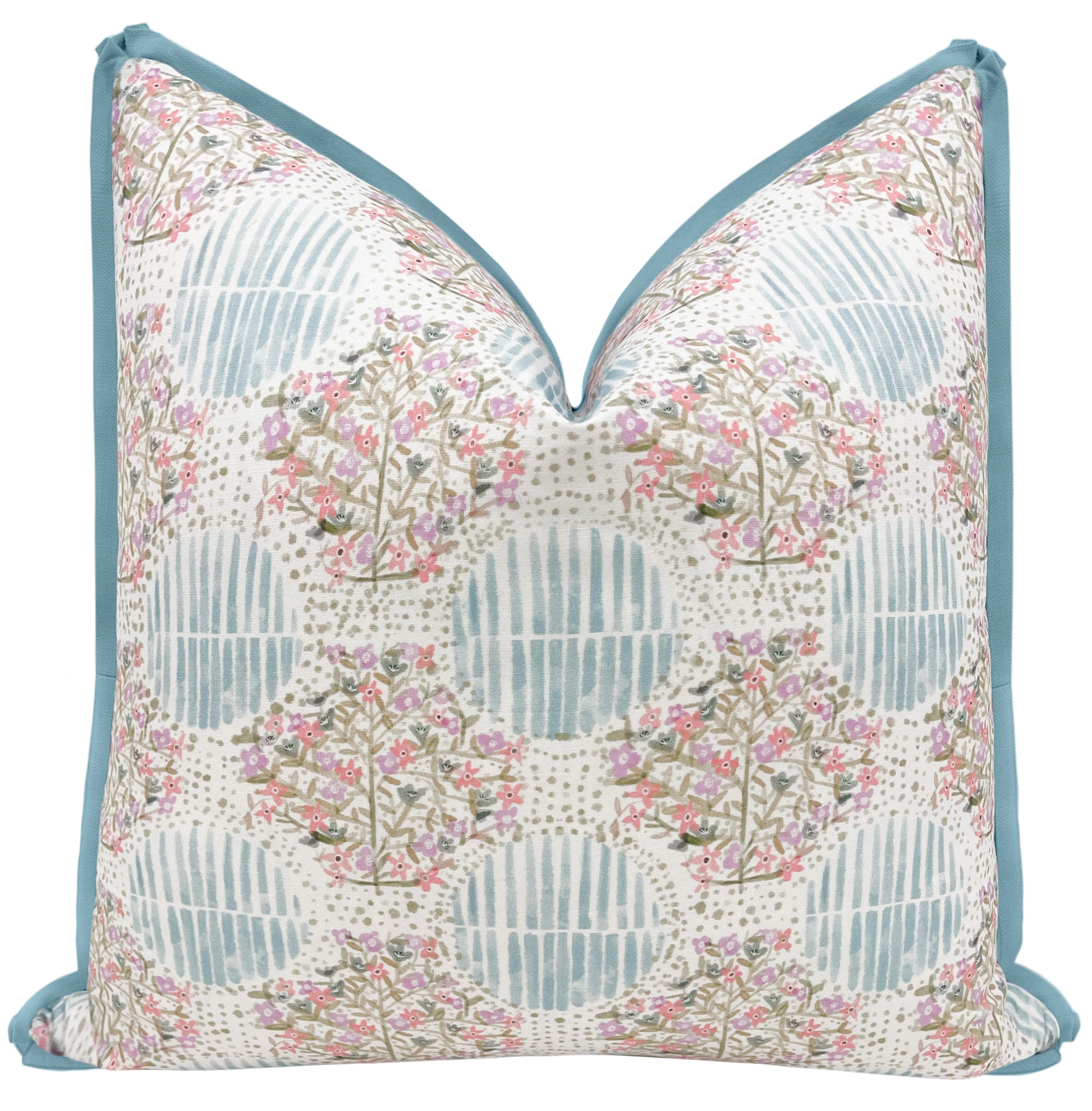 FLOWER GRID | TEIL TEXTILES - SAMPLE 4" X 4" / BUTTERFLY FLANGE / Hydrangea Blue - Image 0