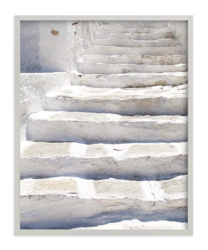 White Stairs Art Print - Image 0