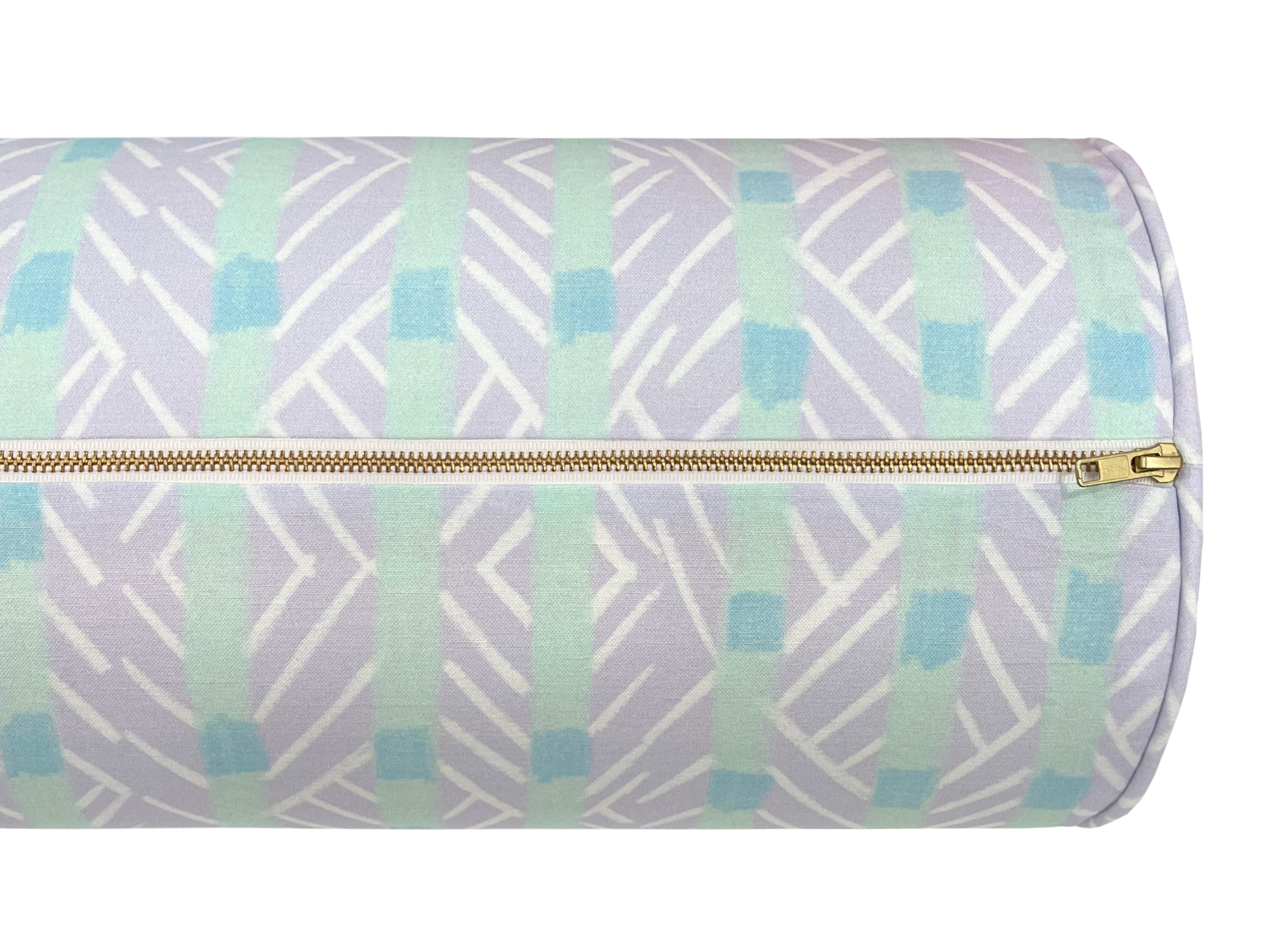 THE BOLSTER :: BOWTIE STRIPES // DUSTY BLUE | TEIL TEXTILES - TWIN XL // 9" X 30" - Image 3