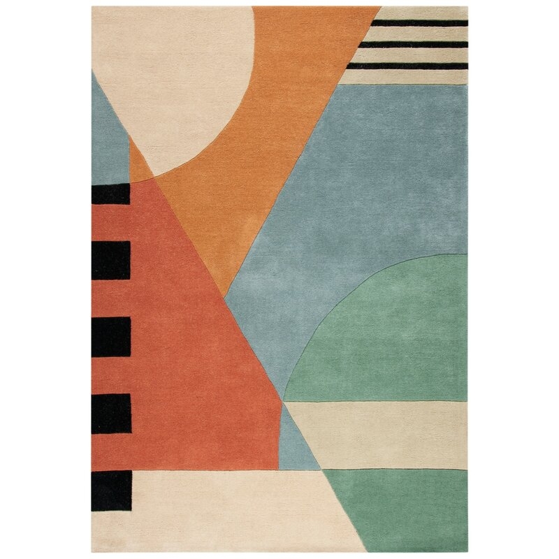 Rodeo Drive Hand-Tufted Wool Orange Area Rug Rug Size: Rectangle 5' x 8' - Image 0