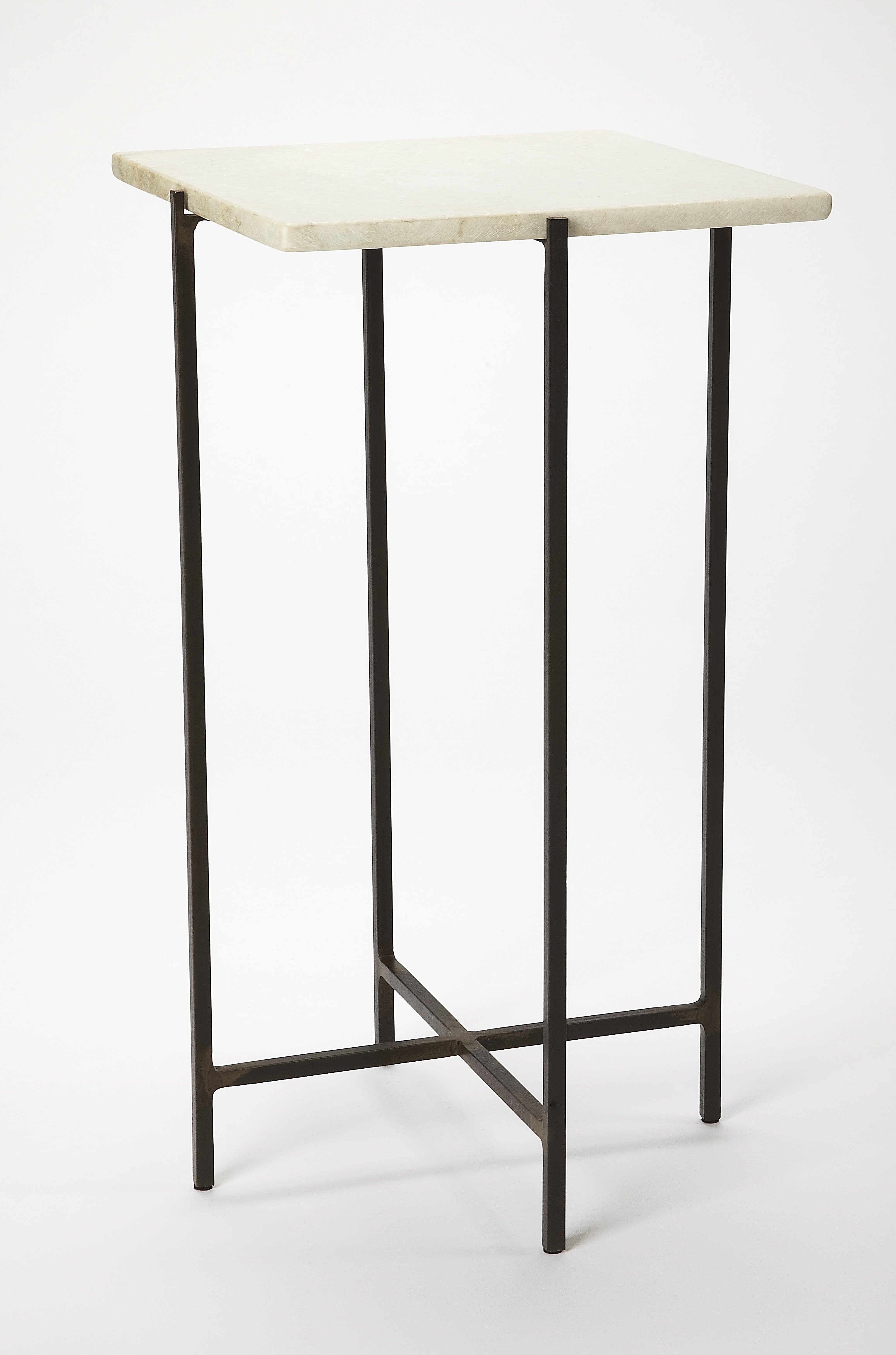 Nigella Marble and Metal Side Table - Image 1