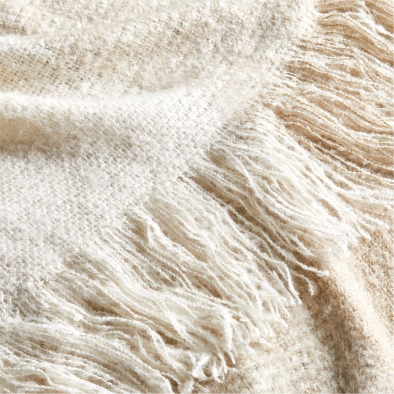 Letti 70"x55" Ivory Throw Blanket - Image 1