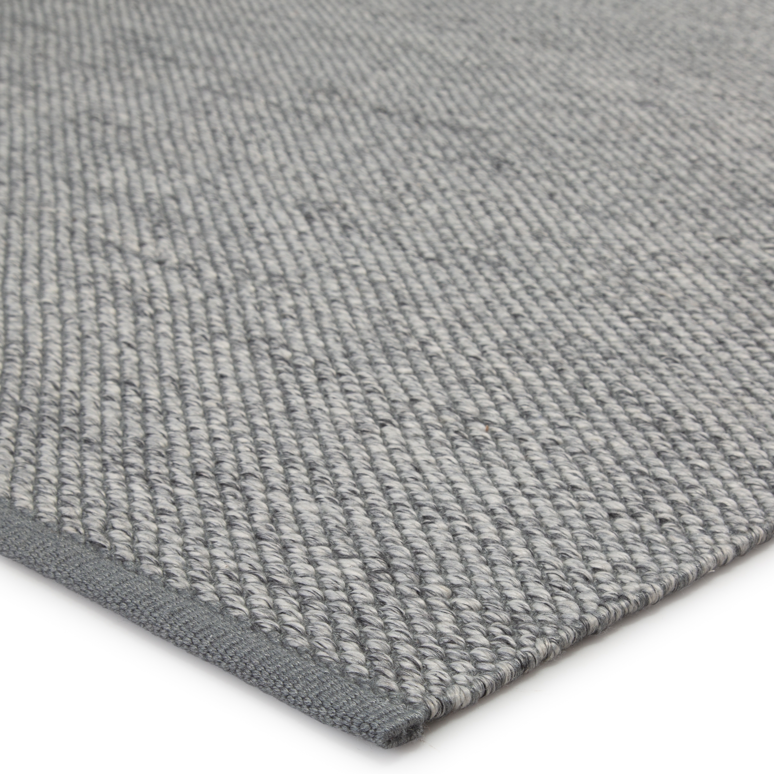 Lamanda Indoor/ Outdoor Solid Gray/ Ivory Area Rug (8'X10') - Image 1