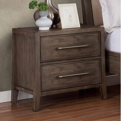 Ockley 2 - Drawer Nightstand in Warm Gray - Image 0