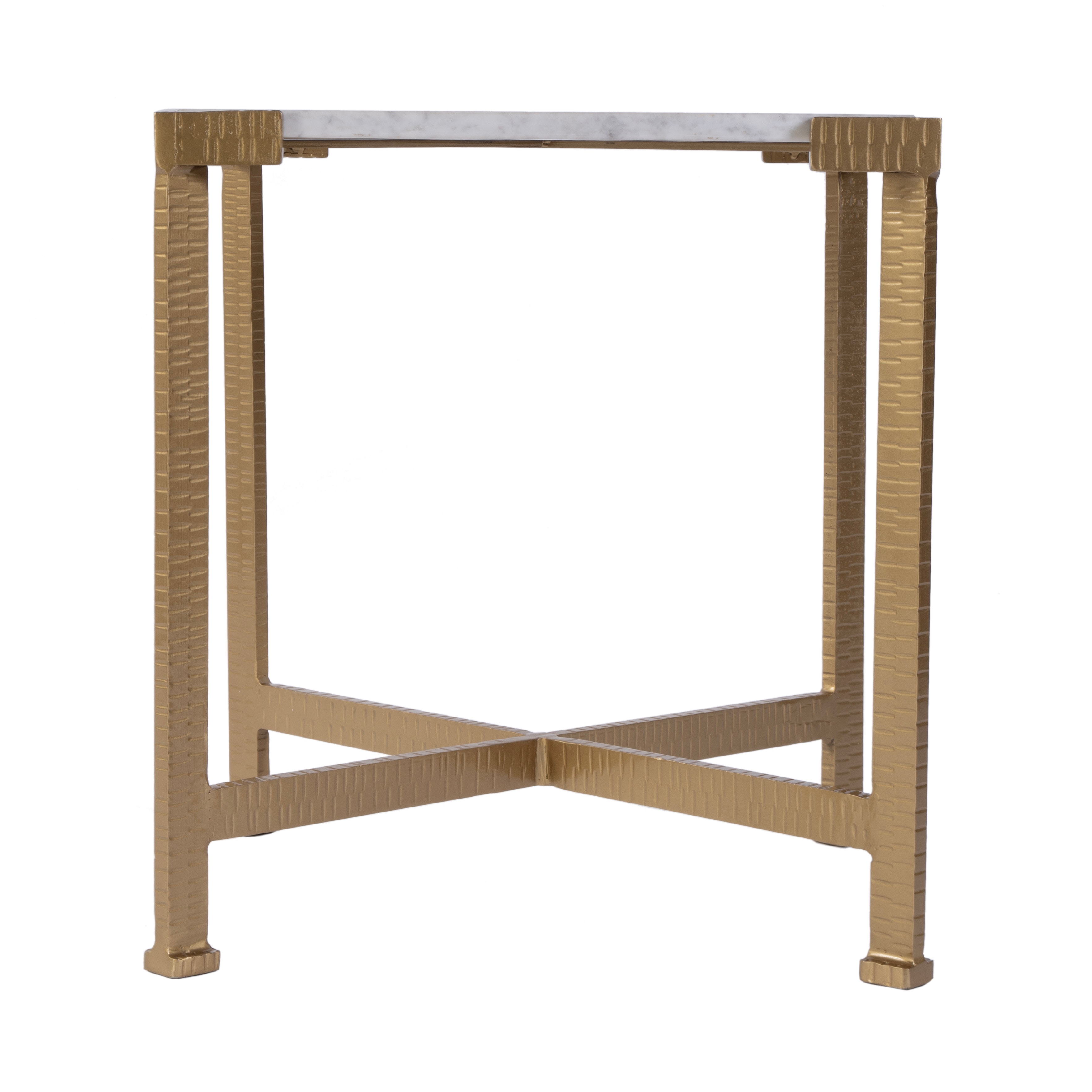 Loric Marble and Metal End Table - Image 3