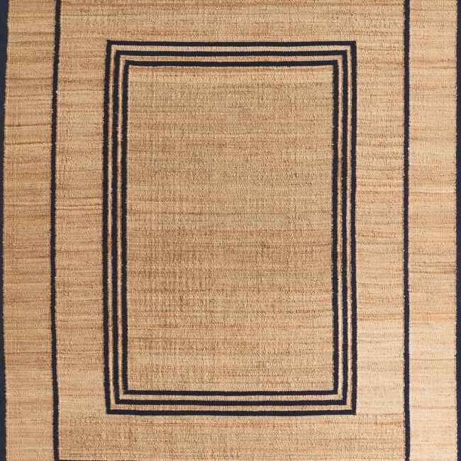 Lagos Jute and Wool Blend Blue Handwoven Area Rug 12'x15' - Image 0