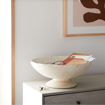 Rustic Centerpiece Bowl, White, Large - Image 3