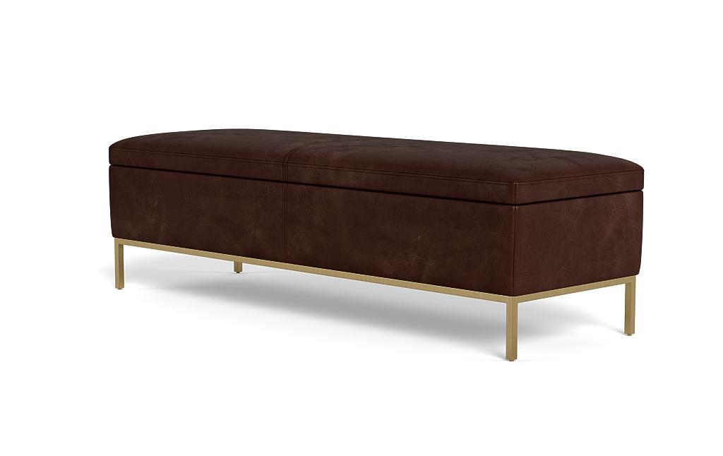Miller Leather Storage Bench - Image 2