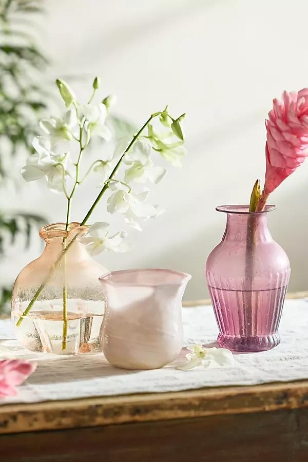 Recycled Glass Bud Vases, Set of 3 - Image 0