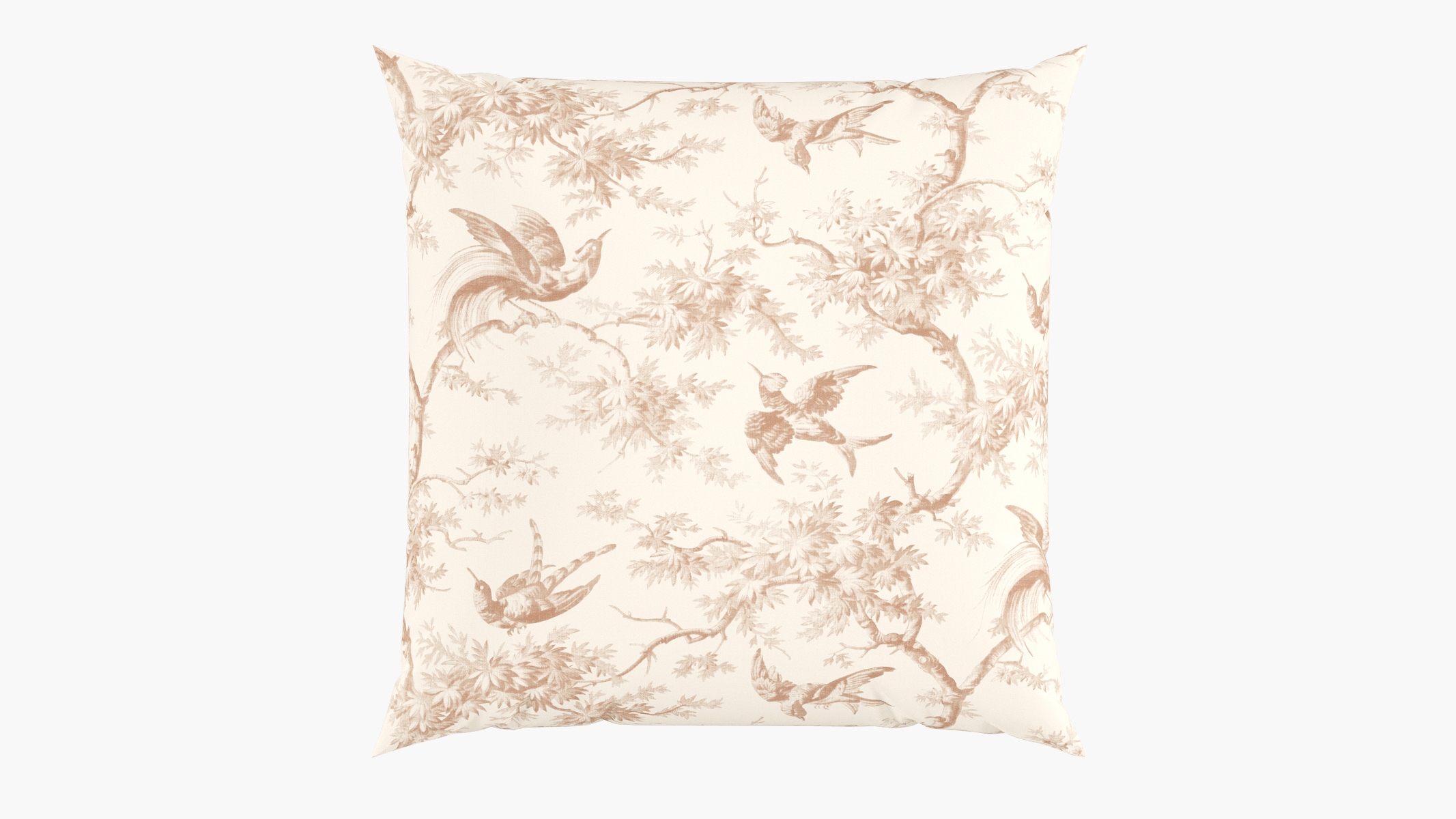 Throw Pillow 26", Terracotta Swallows, 26" x 26" - Image 0