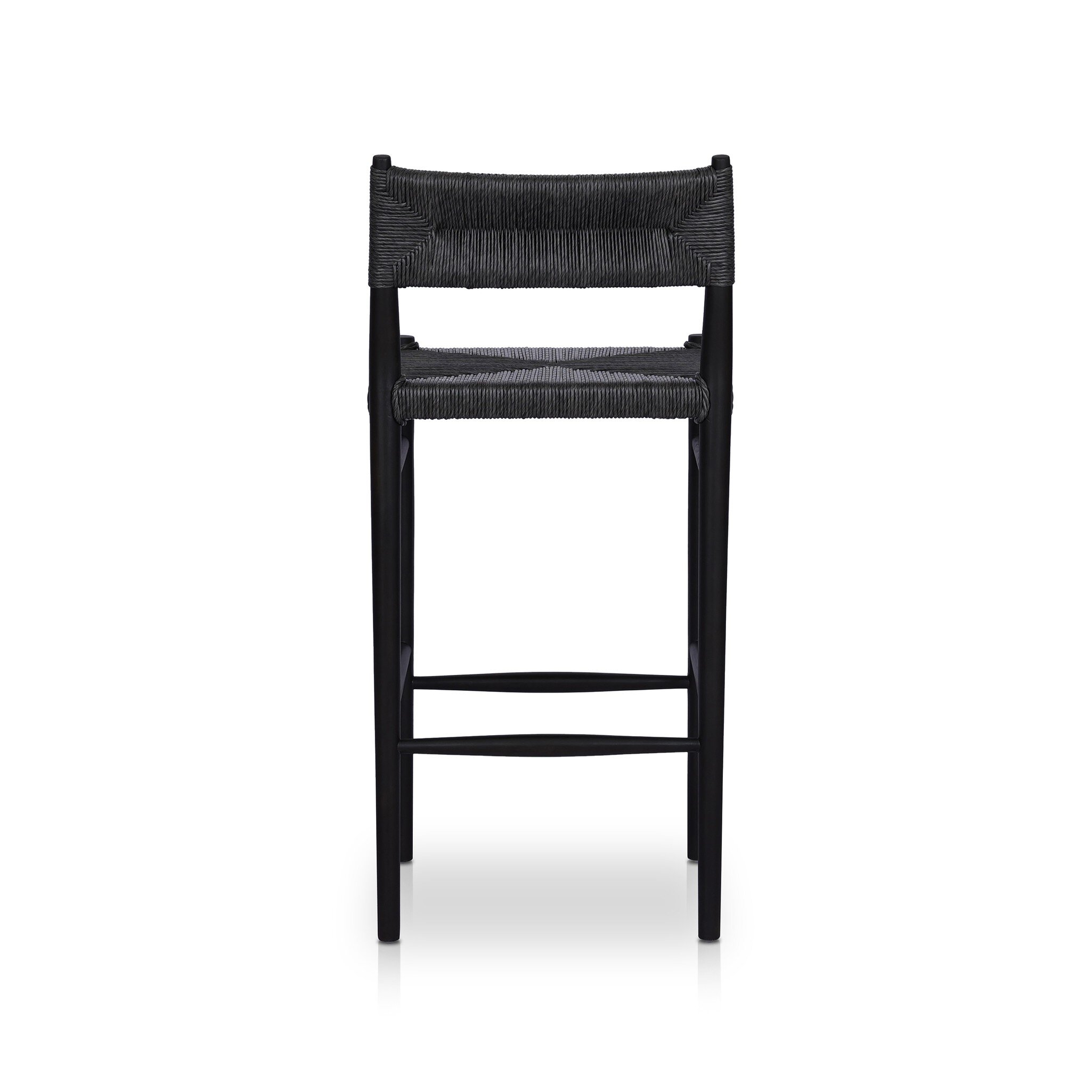 Lomas Bar + Counter Outdoor Stool - Black Teak - Image 5