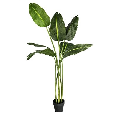 78'' Artificial Banana Leaf Tree in Pot - Image 0