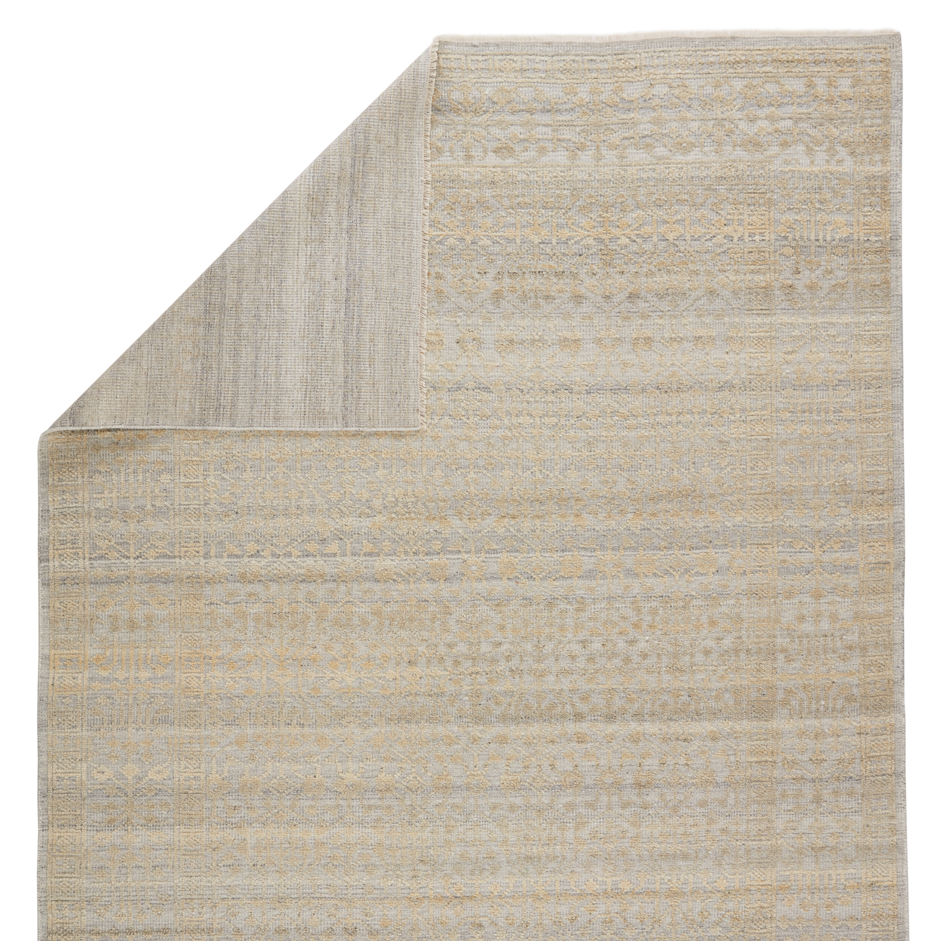 Arinna Hand-Knotted Tribal Beige/ Gray Area Rug (5'X8') - Image 2