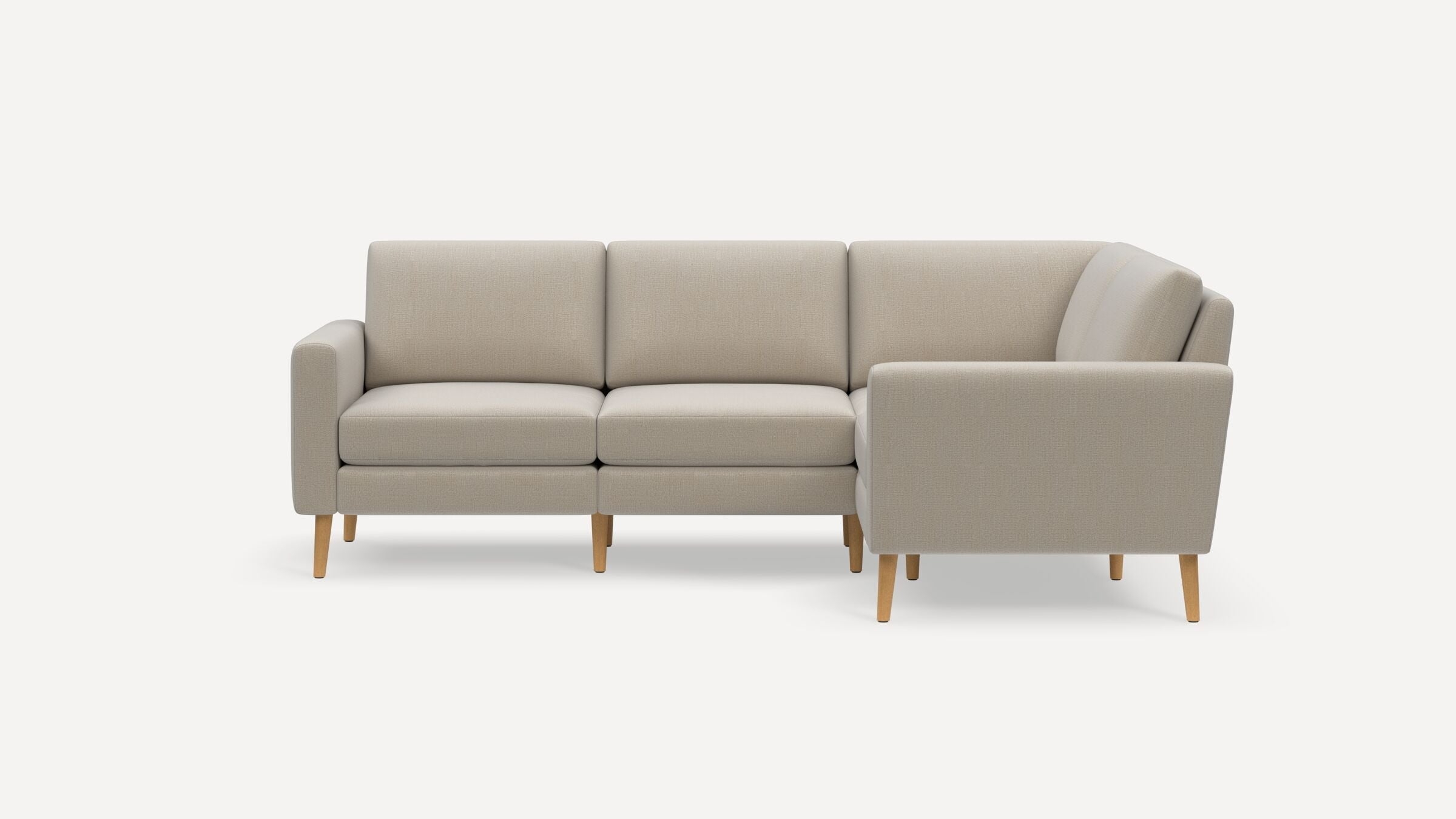 Nomad 4-Seat Corner Sectional - Georgia Clay - Performance Chenille / Oak - Wood / Block - Image 0