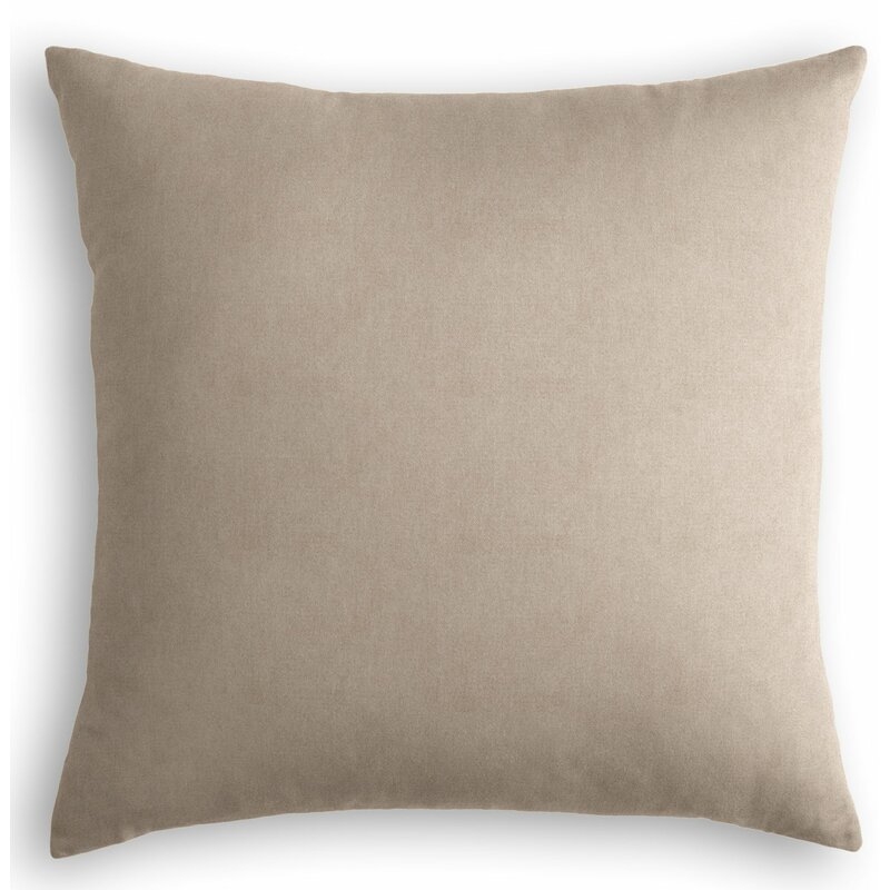 Loom Decor Velvet Throw Pillow Color: Beige, Size: 24" x 24" - Image 0