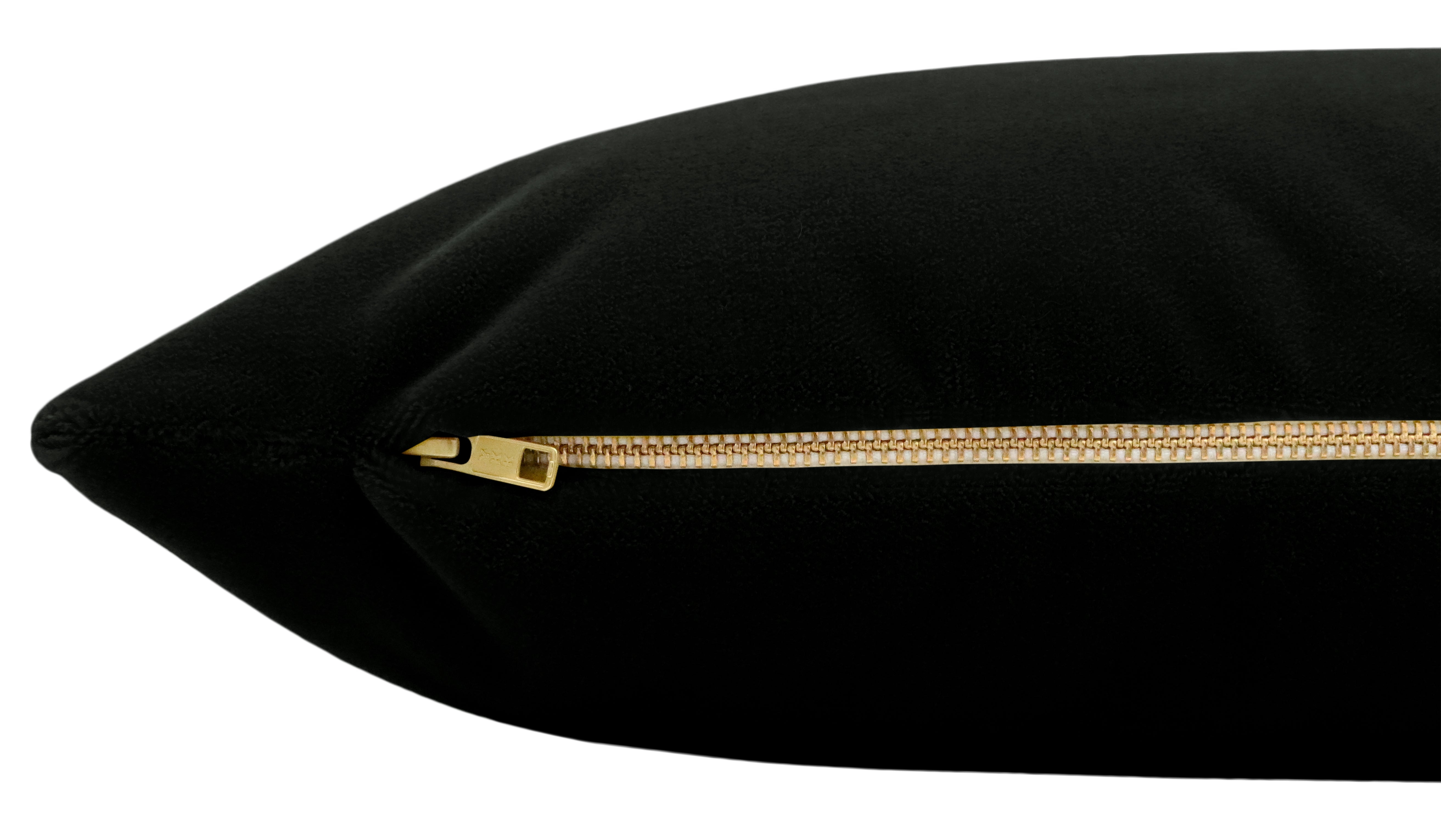 THE XL LUMBAR :: MOHAIR VELVET // CAVIAR - BY THE YARD - Image 1
