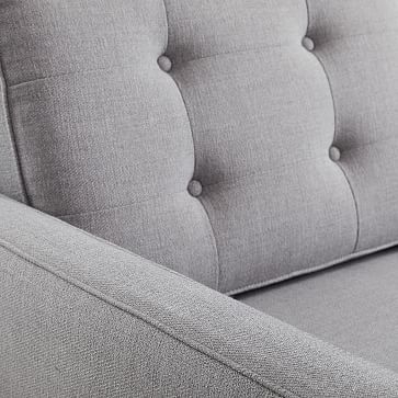 Drake Mid-Century 86" Sofa, Poly, Yarn Dyed Linen Weave, Natural, Pecan - Image 5