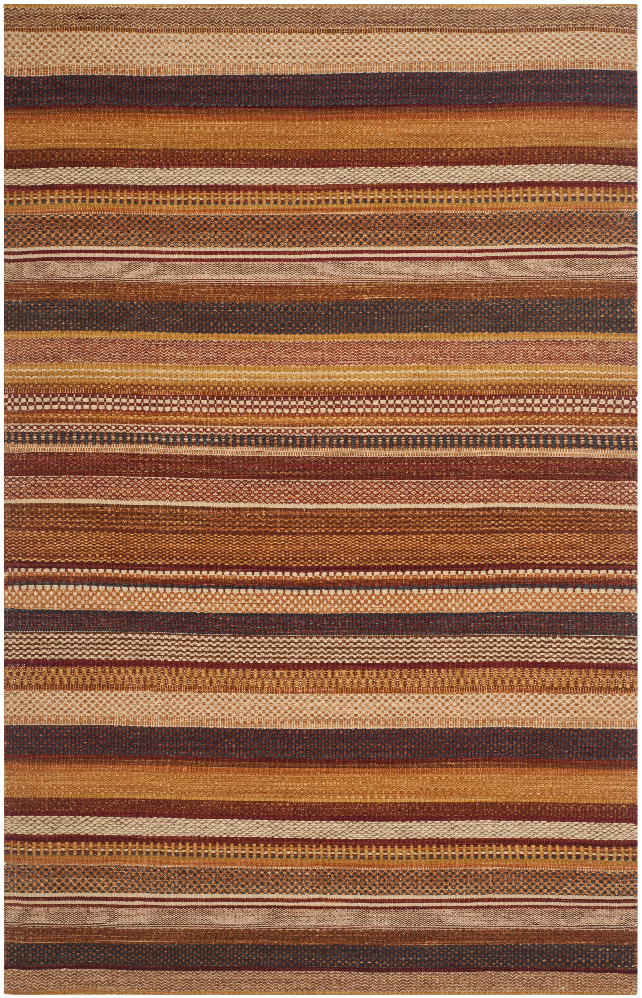 Arlo Home Hand Woven Area Rug, KLM951B, Rust,  5' X 8' - Image 0