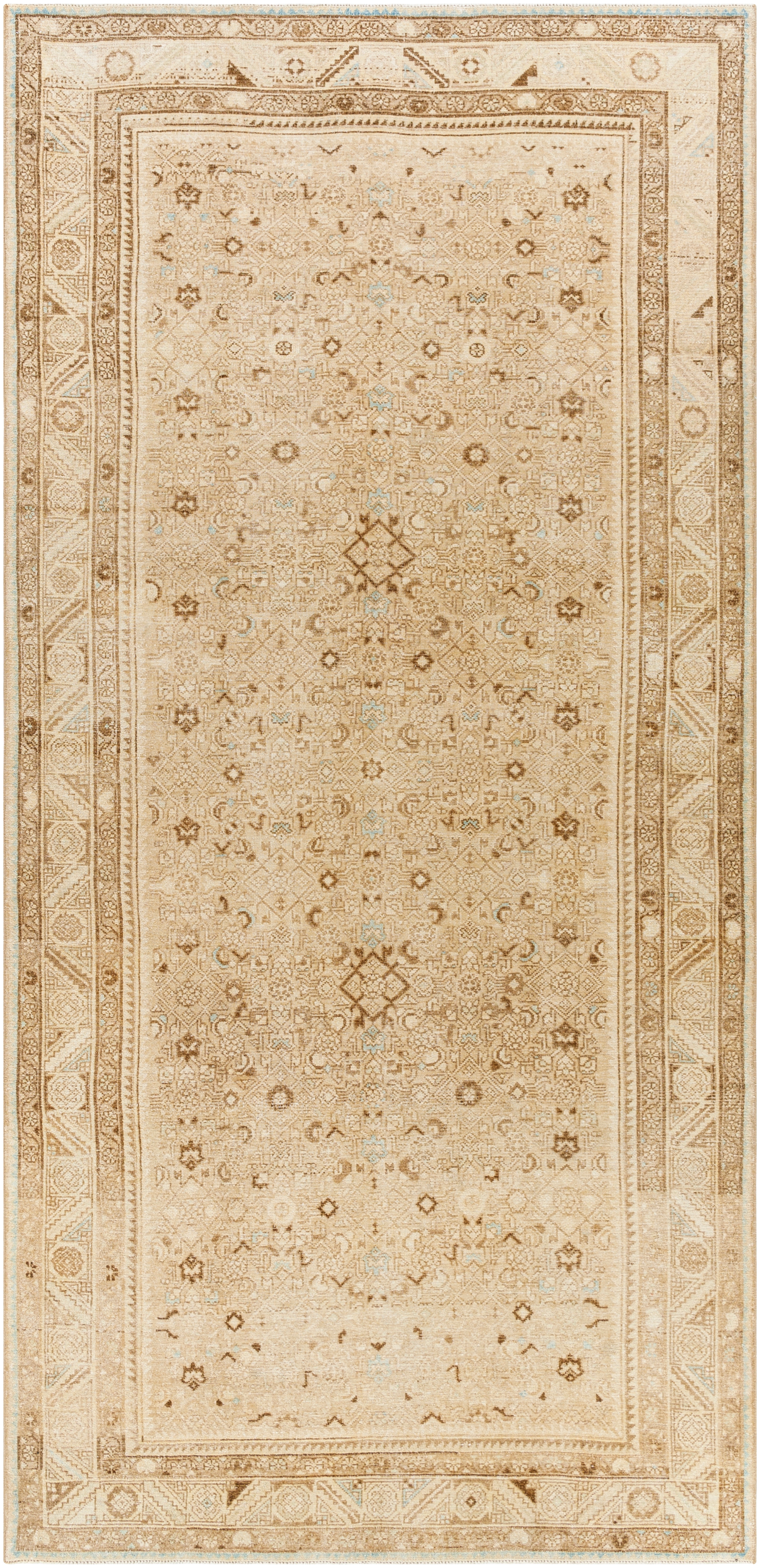 Antique One of a Kind  Indoor 5'1" x 10'9" Handmade Rug - Image 0