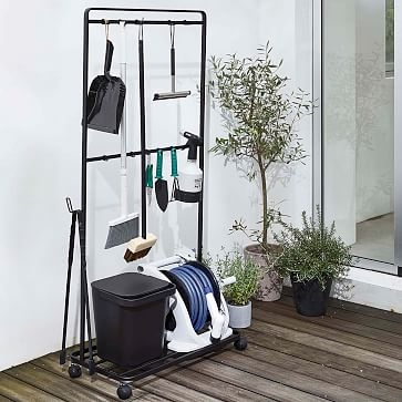 Tower Rolling Cleaning Supplies Rack, White - Image 3