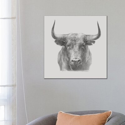Black Bull by Ethan Harper - Drawing Print Print - Image 0