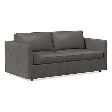 Harris 76" Multi-Seat Sofa, Standard Depth, Ludlow Leather, Gray Smoke - Image 0