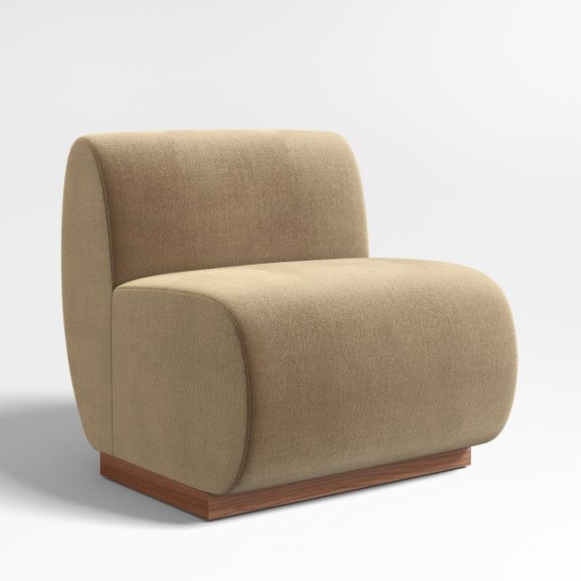 Leandro Ochre Brown Single Dining Banquette - Image 0