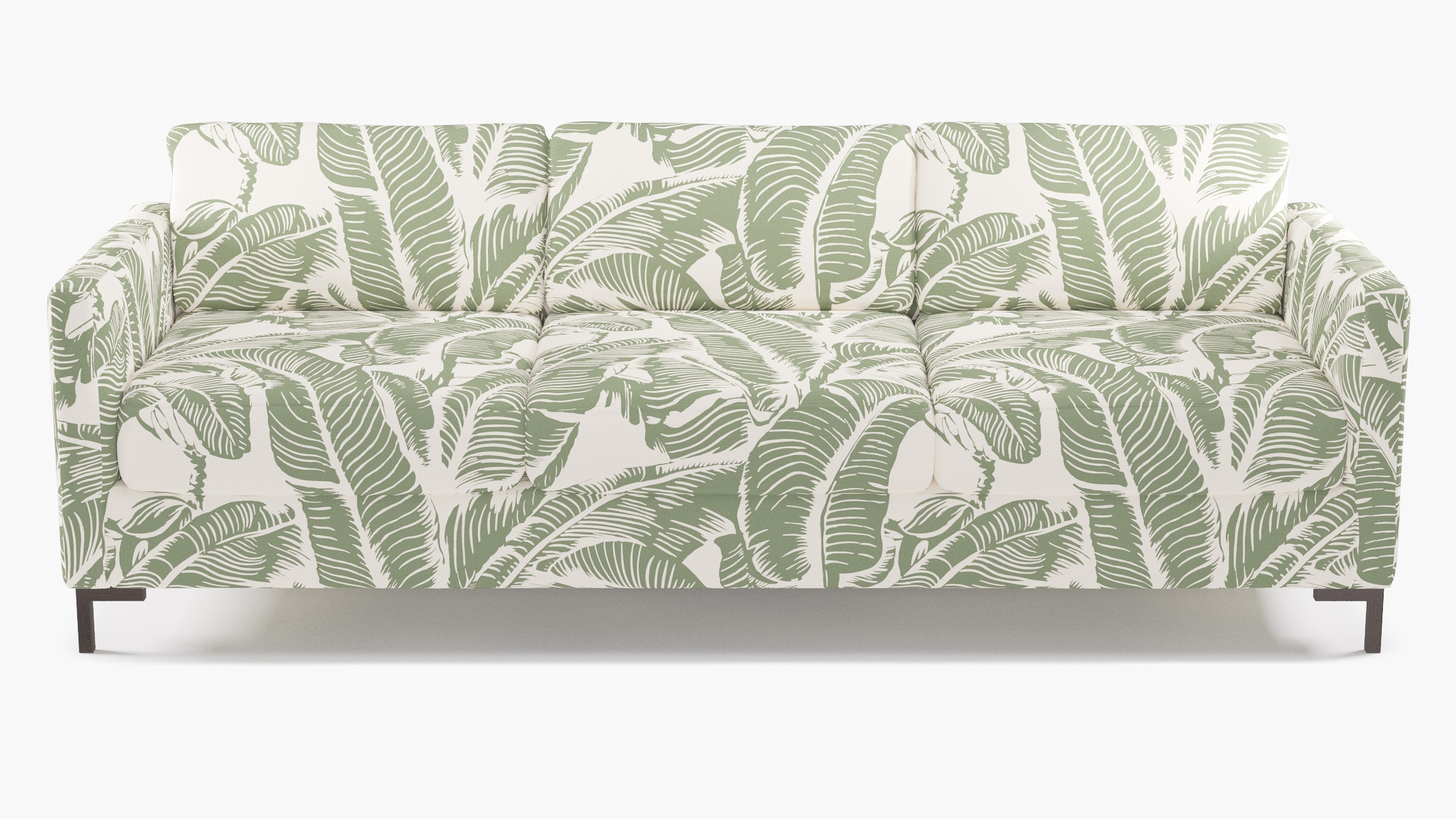 Modern Sofa, Sage Martinique® Encore, Bronze L Leg - Image 0