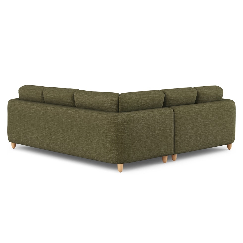 Vati 92" Corner Sectional -  Natural Oak and Napa Moss - Image 2