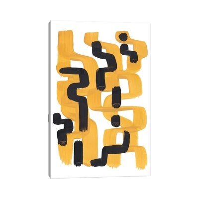 Mustard Wiggle Two by - Wrapped Canvas - Image 0