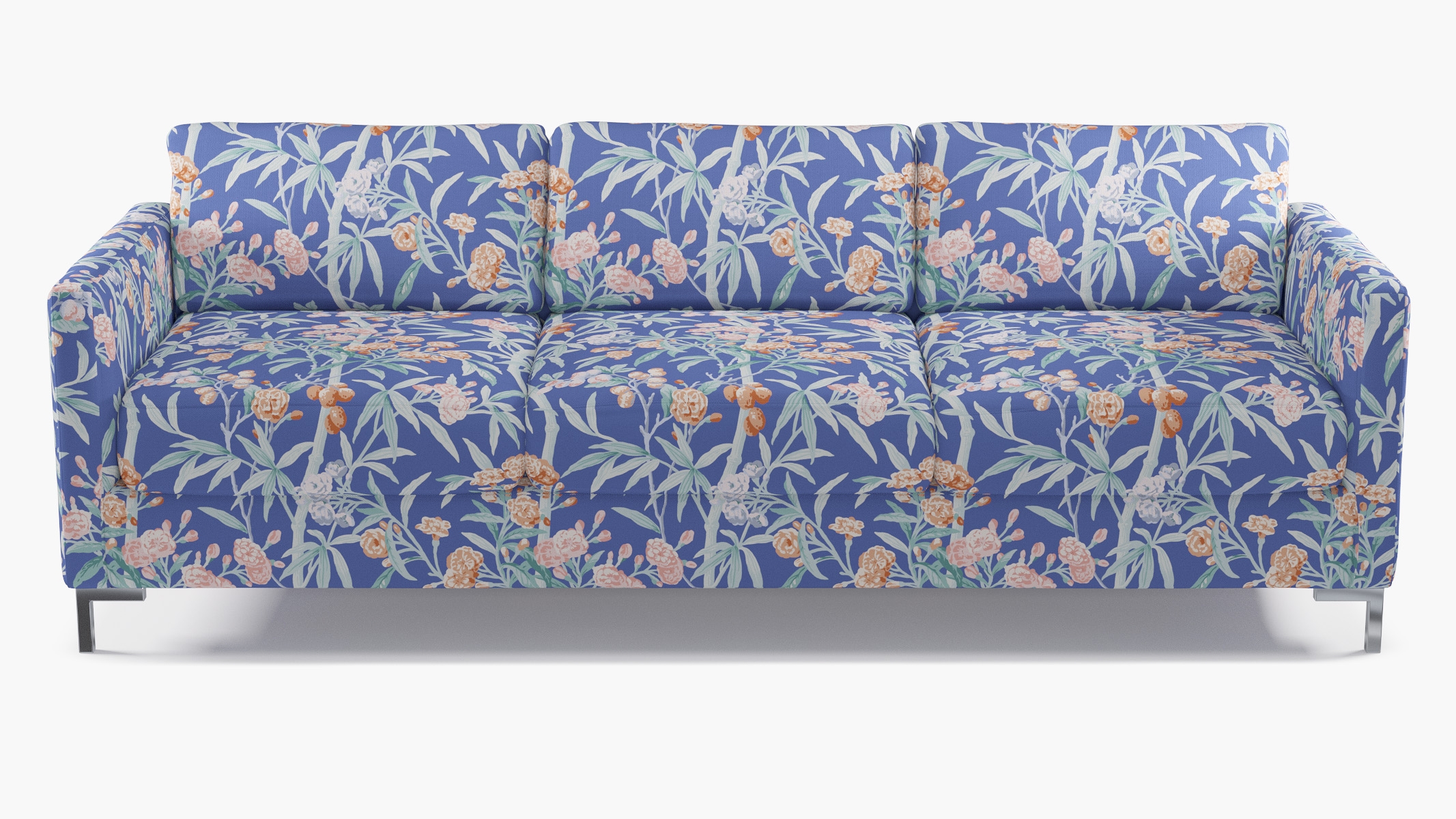 Modern Sofa, Lapis Lanai, Chrome L Leg - Image 0