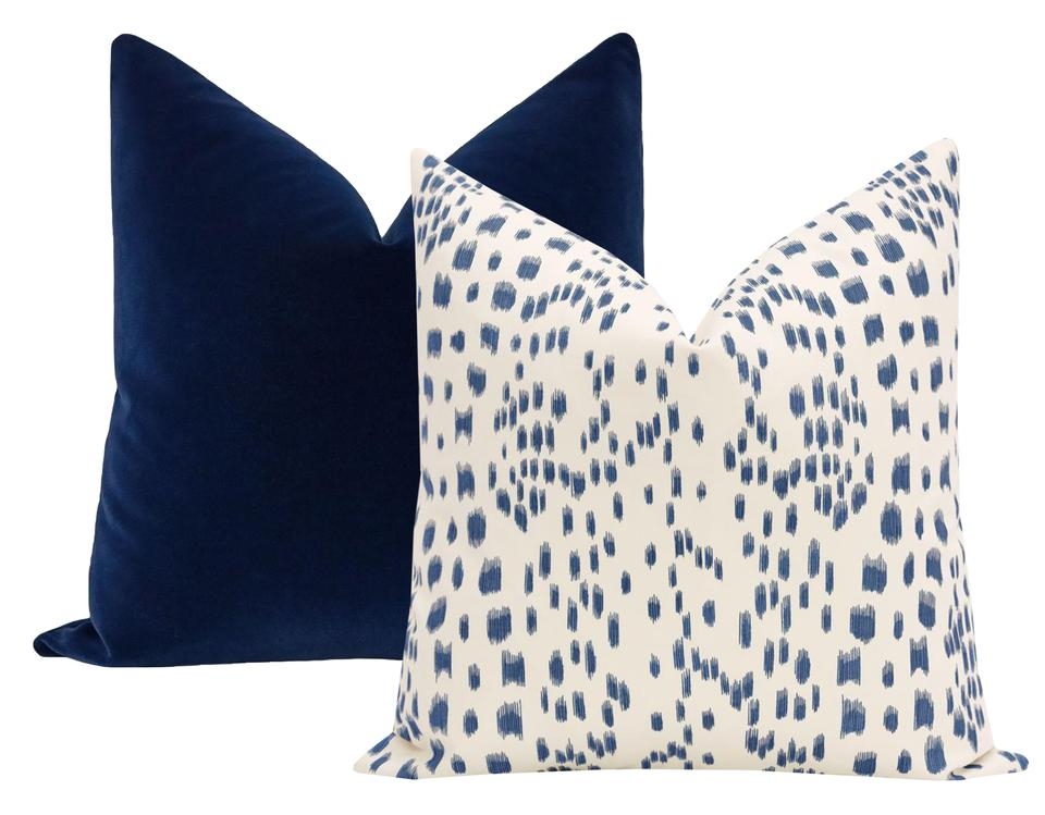 Les Touches Throw Pillow Cover, Blue, 18" x 18" - Image 2