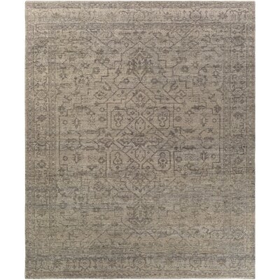 Tyringham Oriental Hand Knotted Wool Gray/Brown Area Rug - Image 0