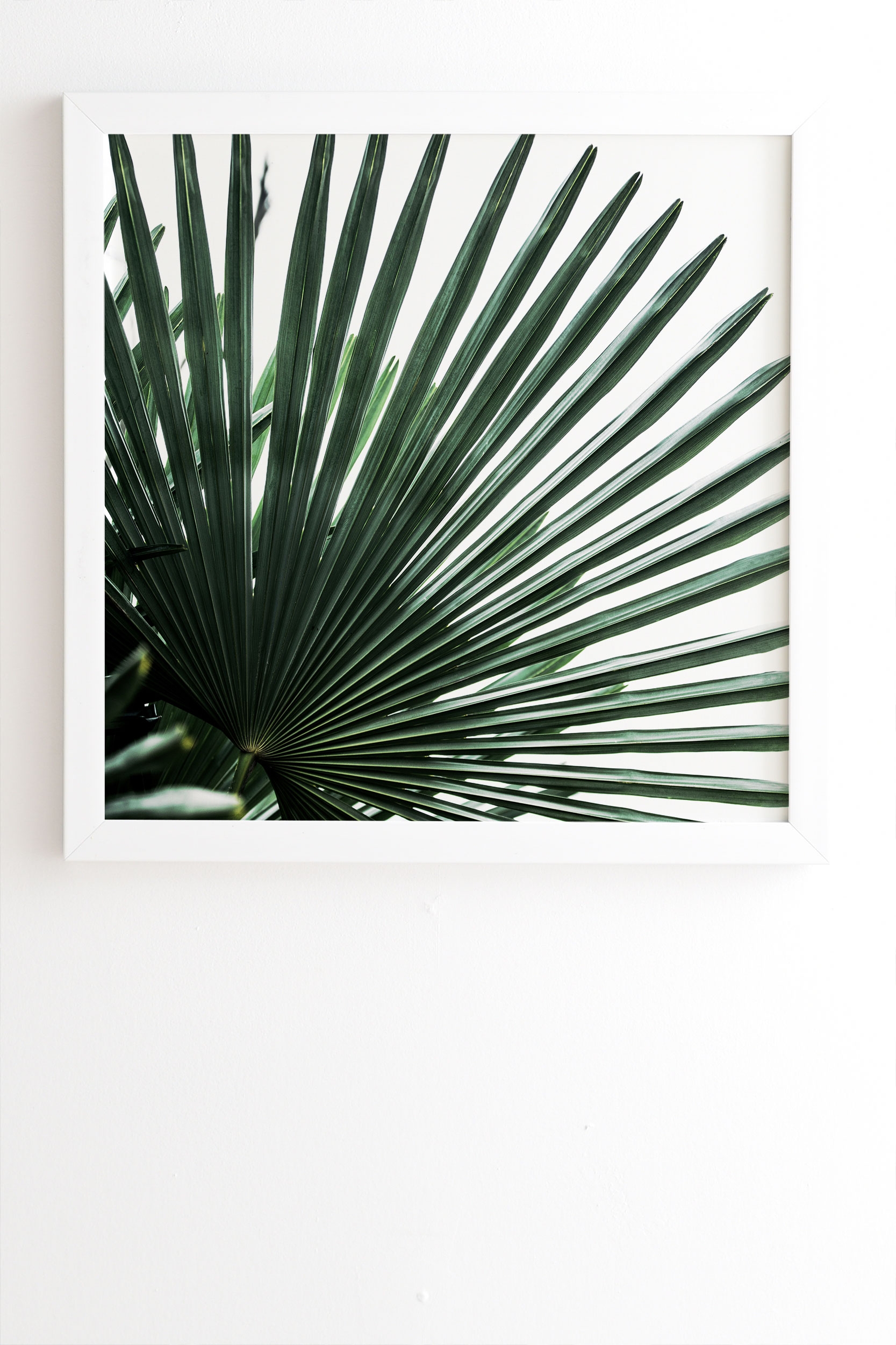Palm Leaves 13 by Mareike Boehmer - Framed Wall Art Basic White 11" x 13" - Image 1