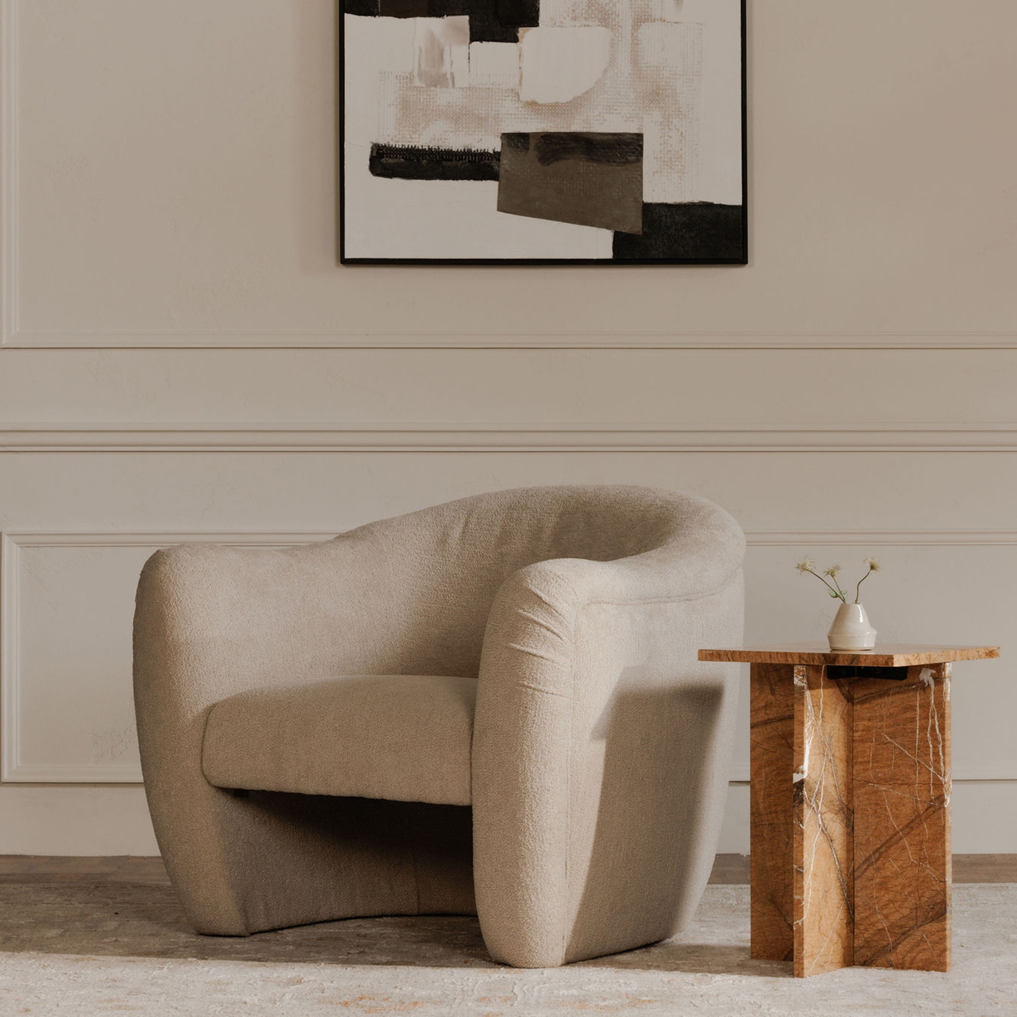 Domino Accent Chair Beige - Image 7
