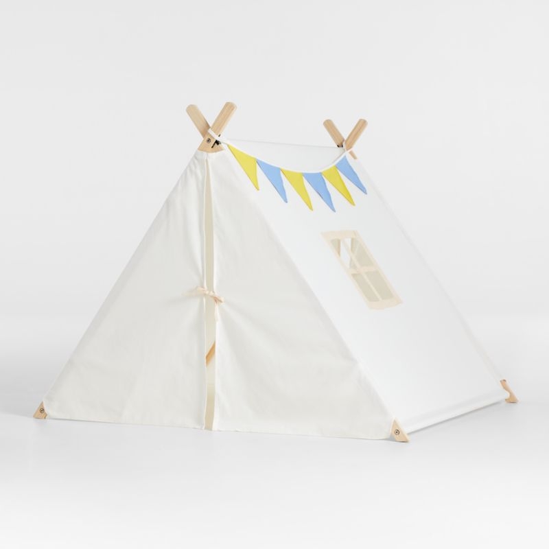 Ivory Collapsible Kids Canvas Play Tent - Image 2