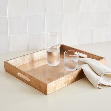 Lacquer Wood Tray, 14"x18", White - Image 3