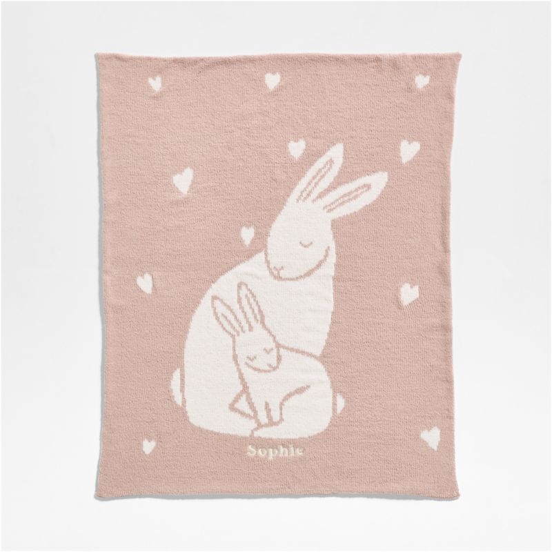 Bunny Chenille Christmas Baby Stroller Blanket - Image 3