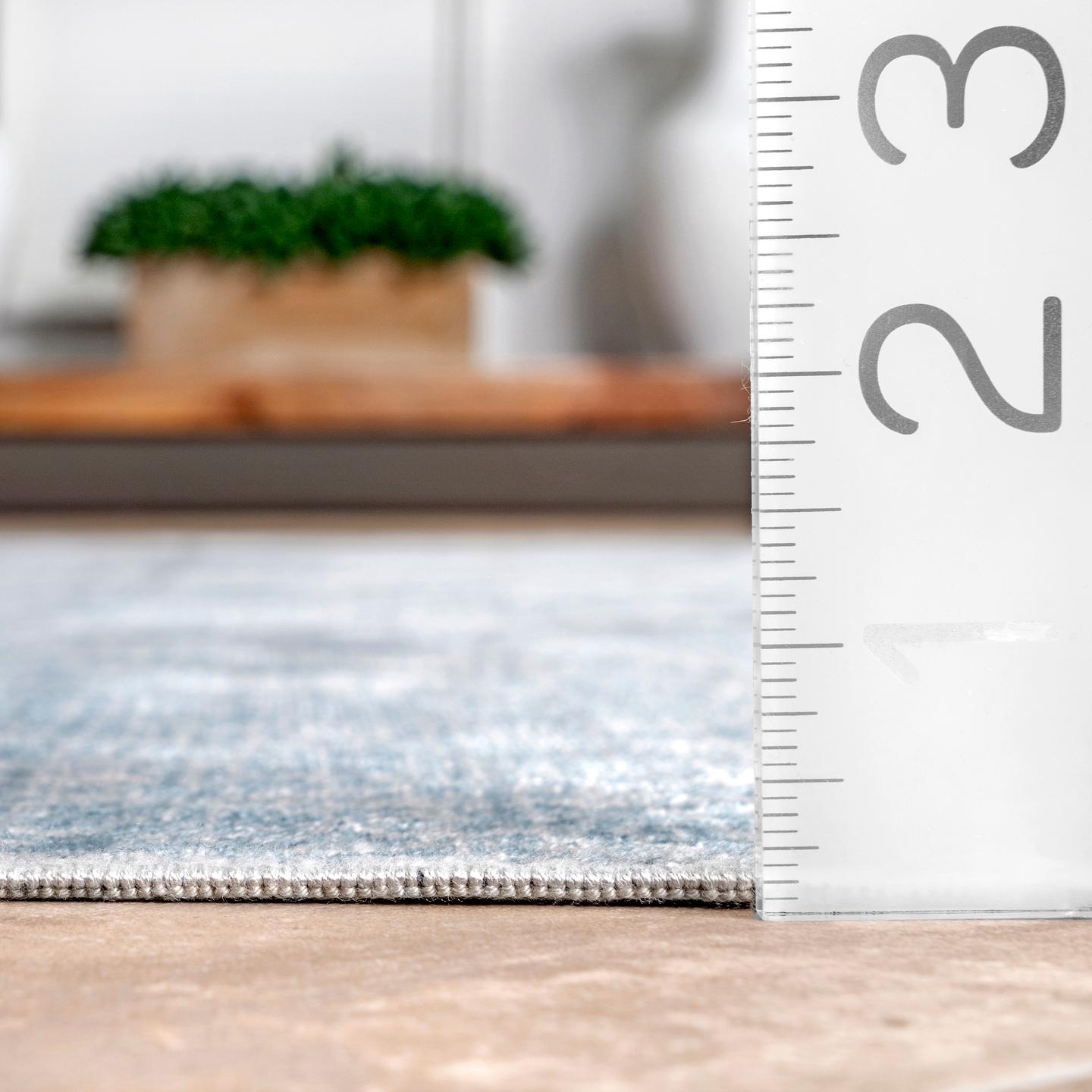 Vintage Floral Elyse Fringe Rug Area Rug - Image 4