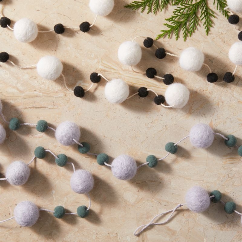 Felt Lilac and Teal Garland 108" - Image 2