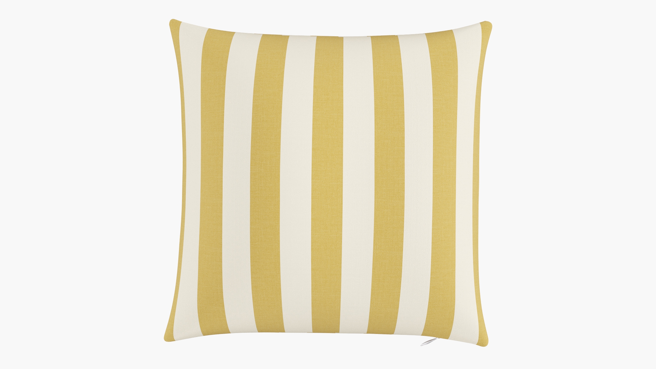 Throw Pillow 18", Citrine Cabana Stripe, 18" x 18" - Image 0