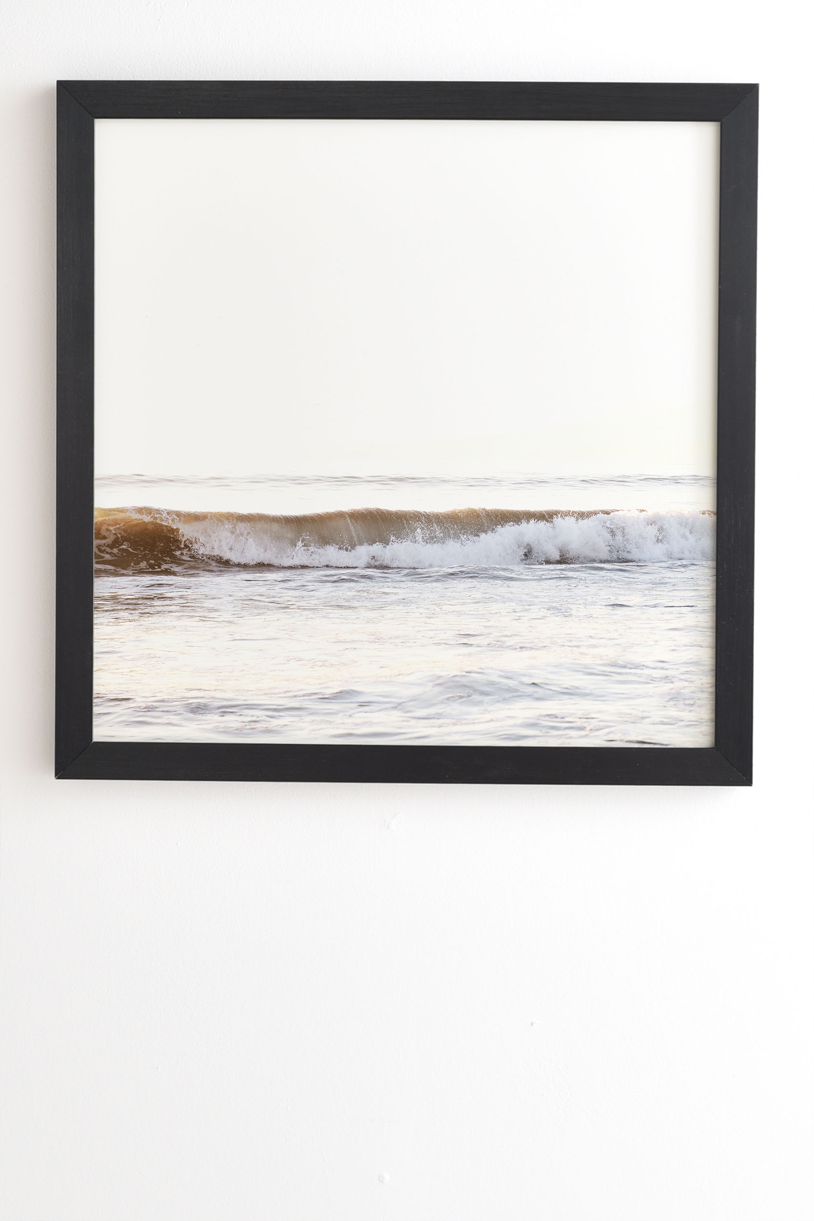 Minimalist Wave by Bree Madden - Framed Wall Art Basic Black 20" x 20" - Image 0