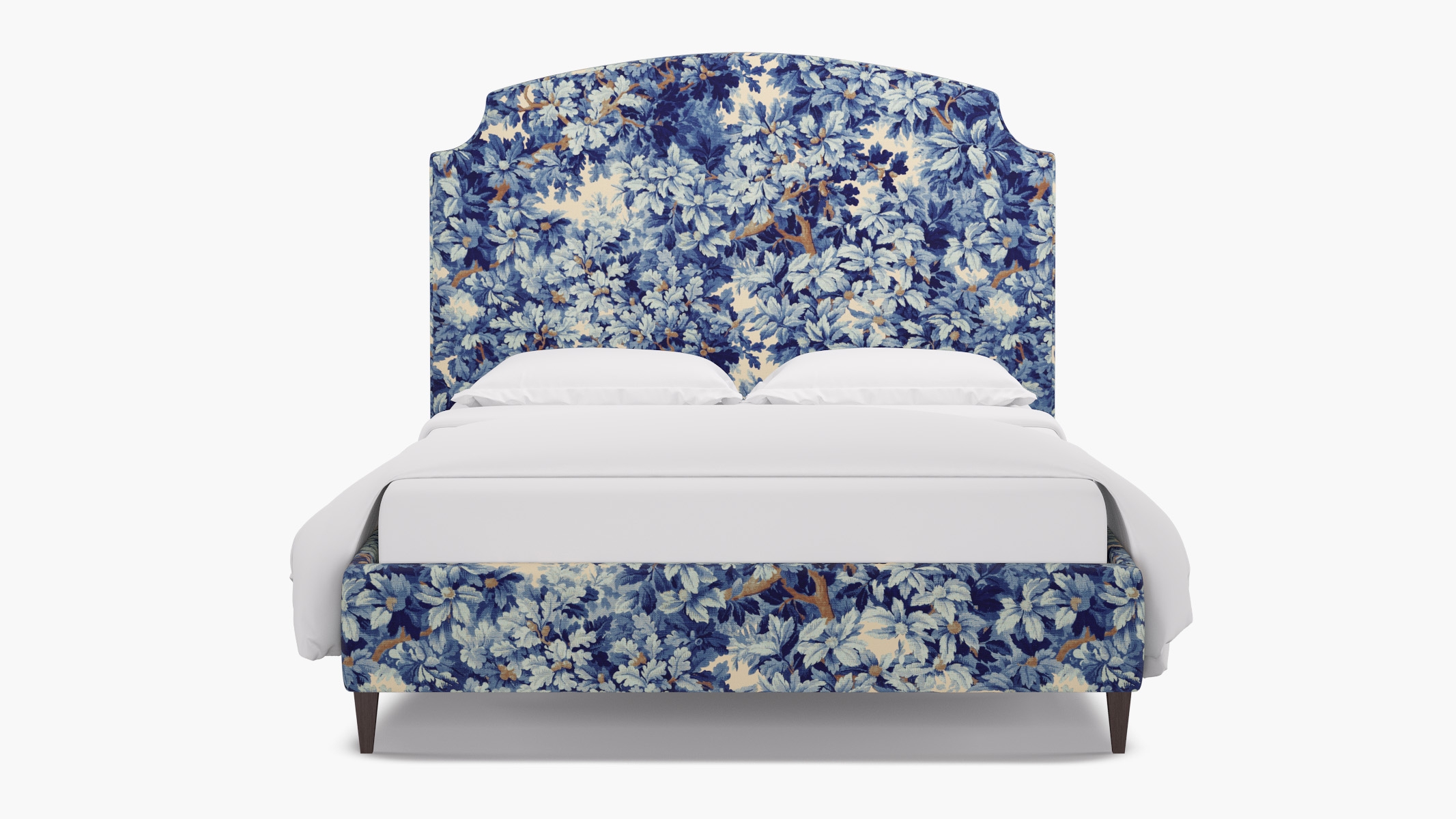 Cove Bed, Limoges Bois De Chene, Espresso Square Tapered Leg, Queen - Image 0